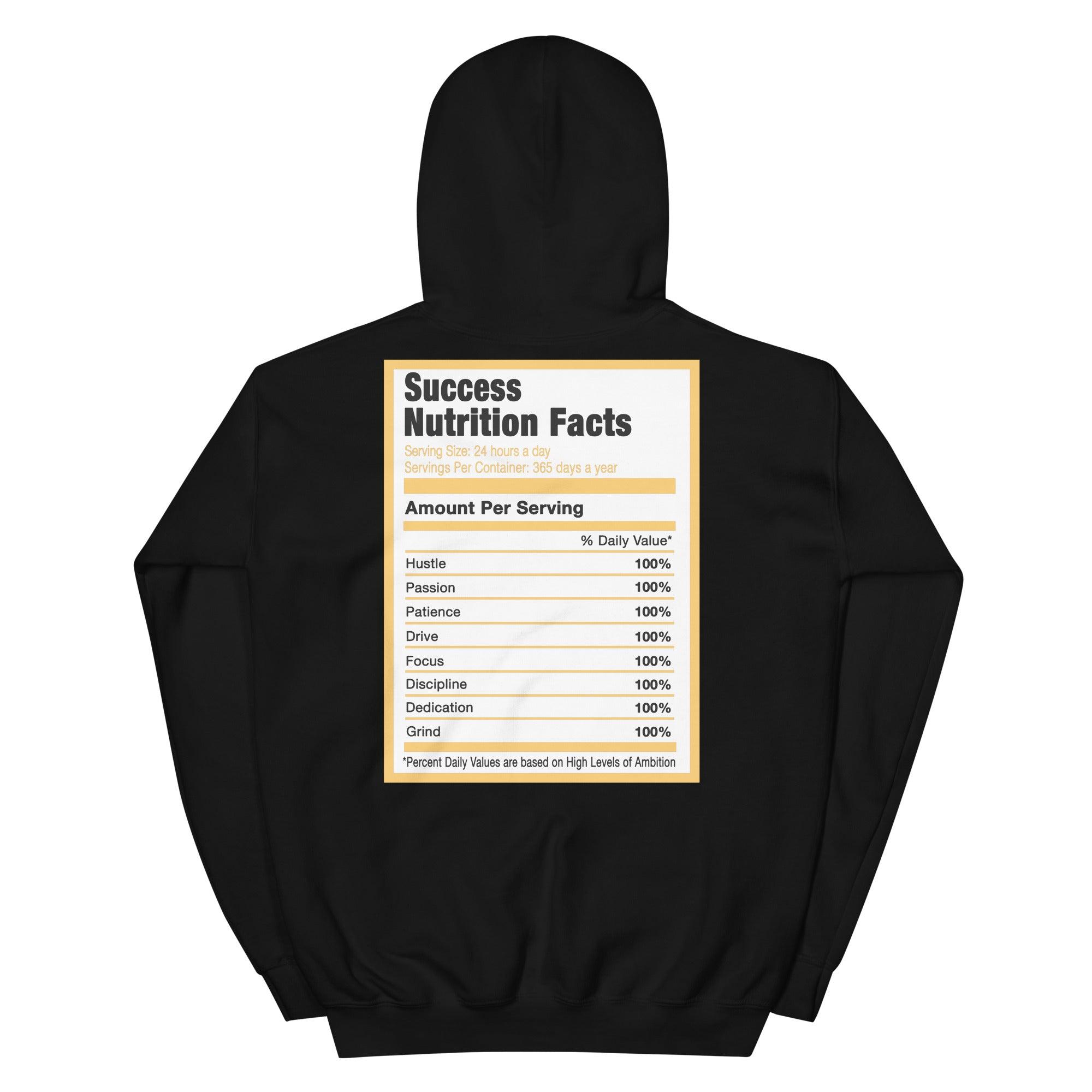 Black Success Nutrition Facts Hoodie AJ 1 Mid Taxi photo