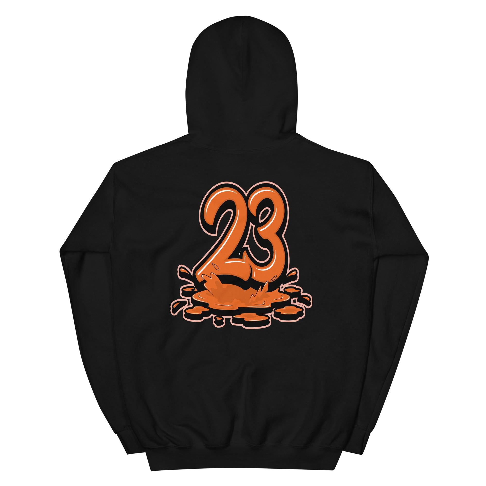 Black 23 Melting Hoodie AJ 1 Mid Orange Black photo