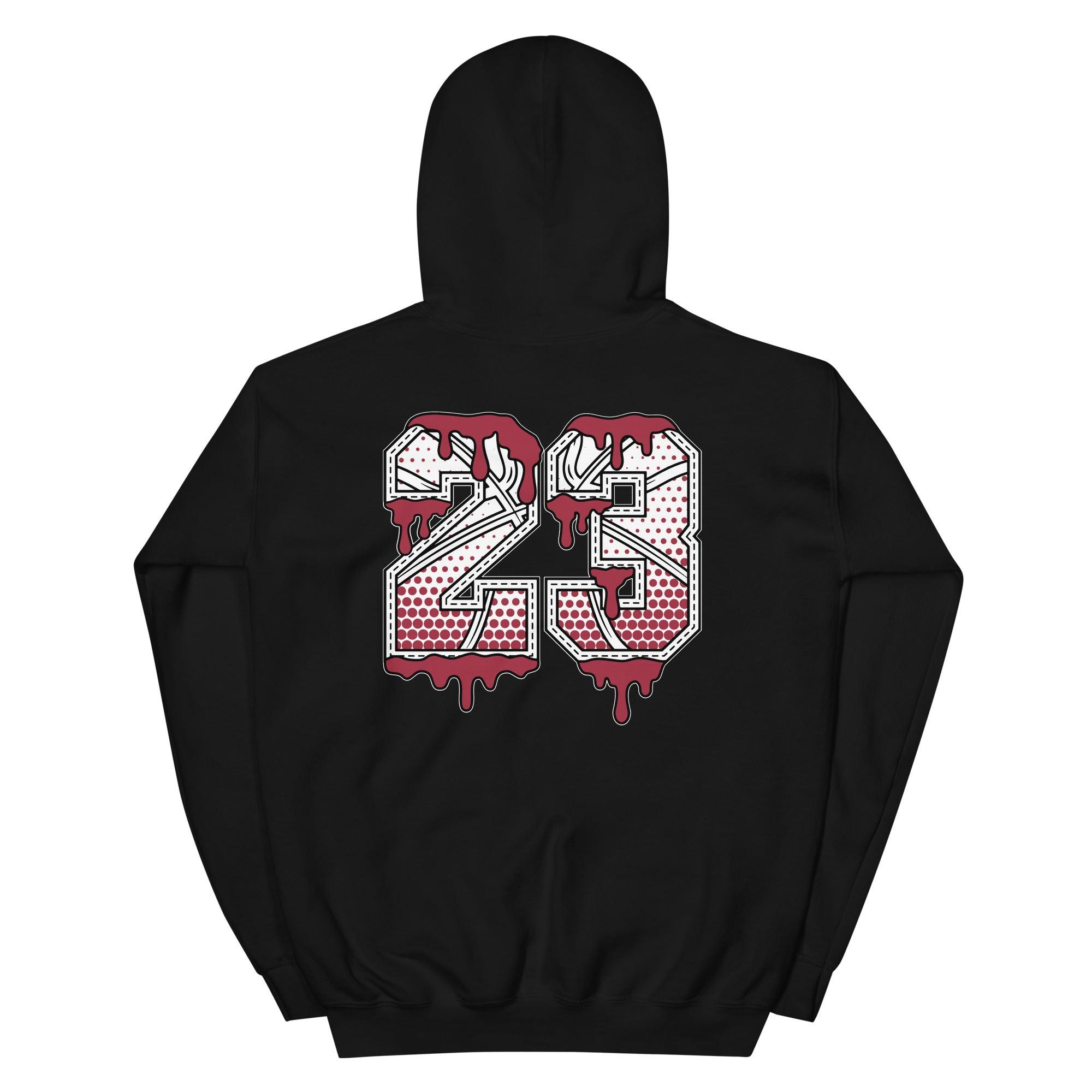 Number 23 Ball Hoodie AJ 1 High FlyEase Black White Fire Red photo