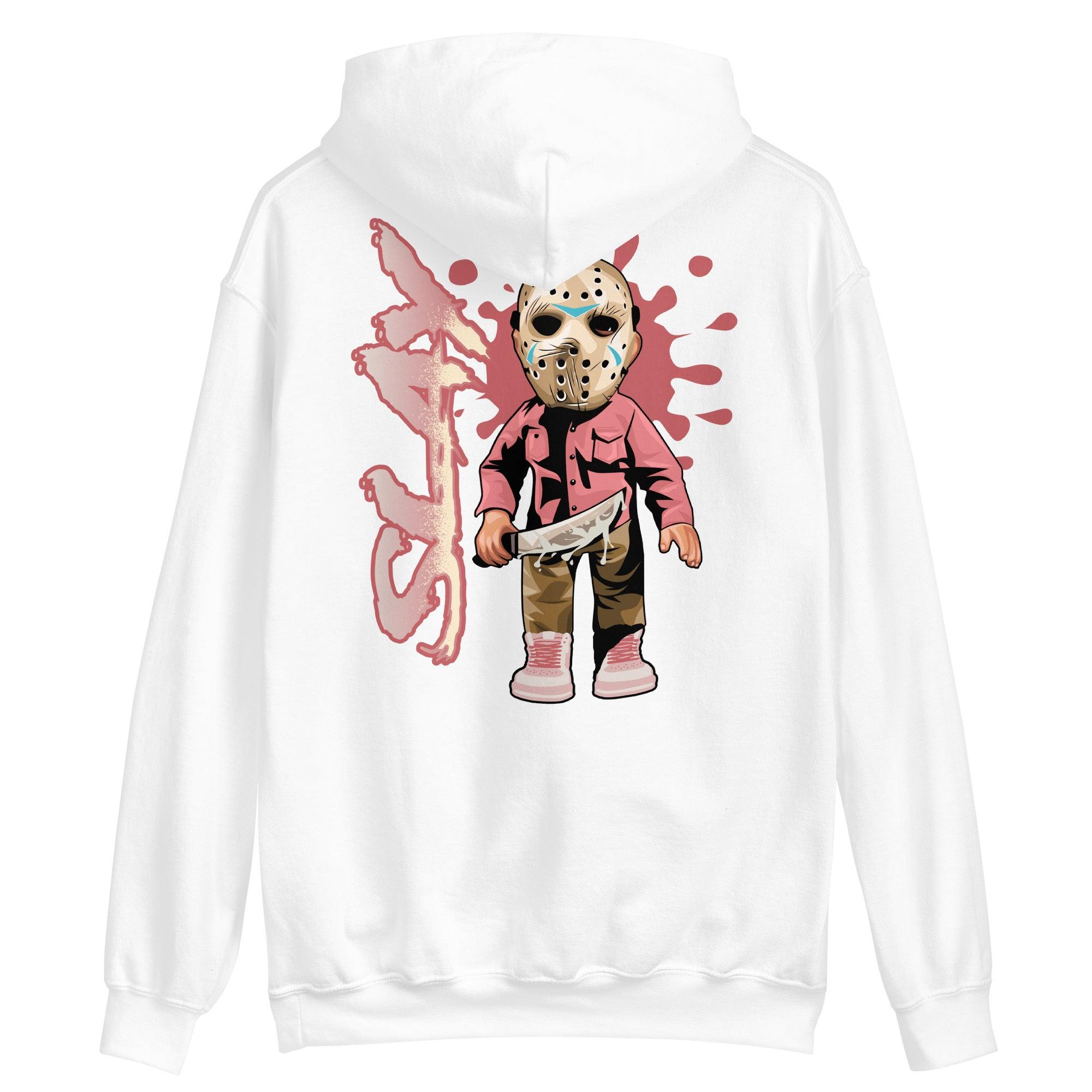 White Friday the 13th Sneaker Hoodie for Nike Dunk Strawberry Milk photo