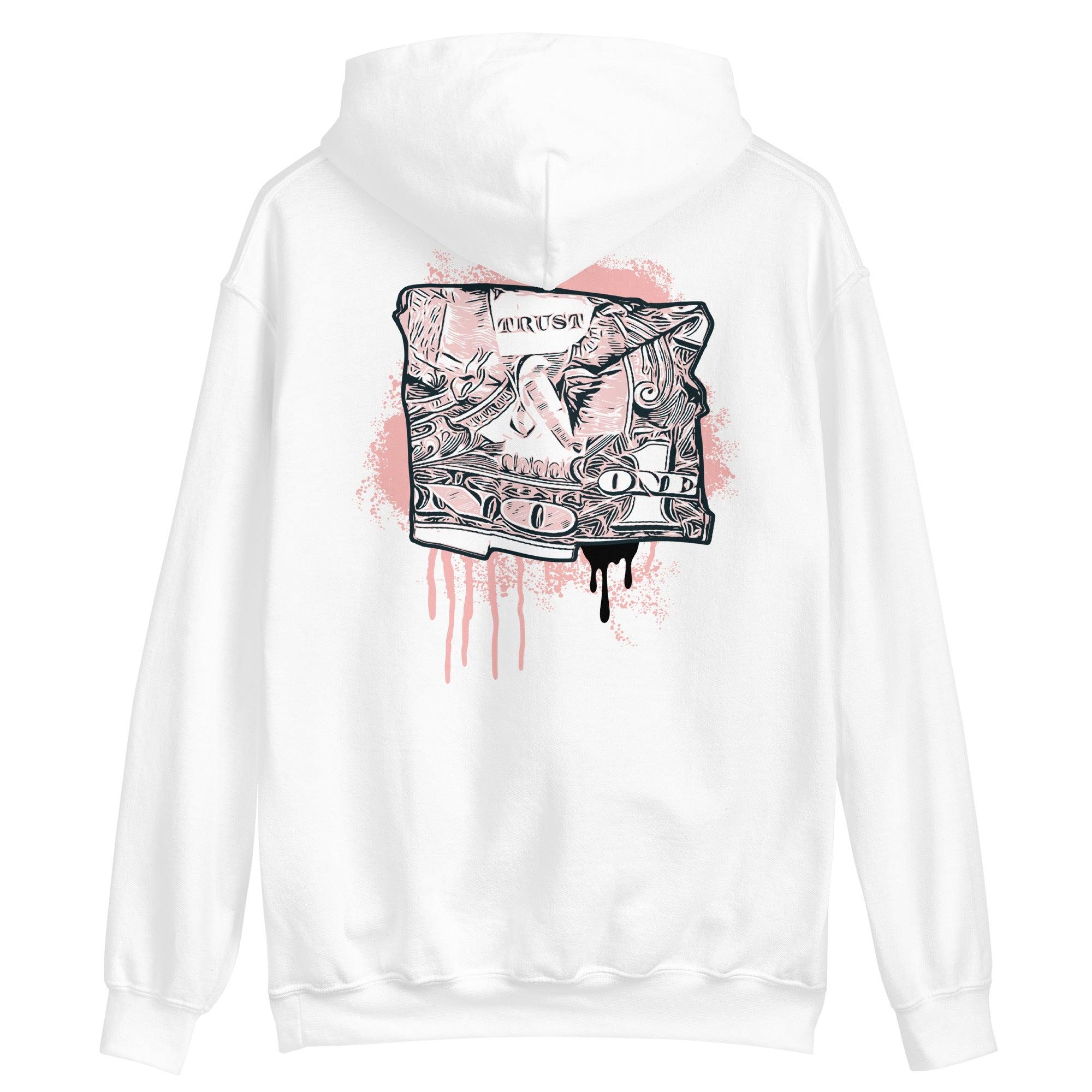 White Trust No One Dollar Hoodie Jordan 1s Bleached Coral photo