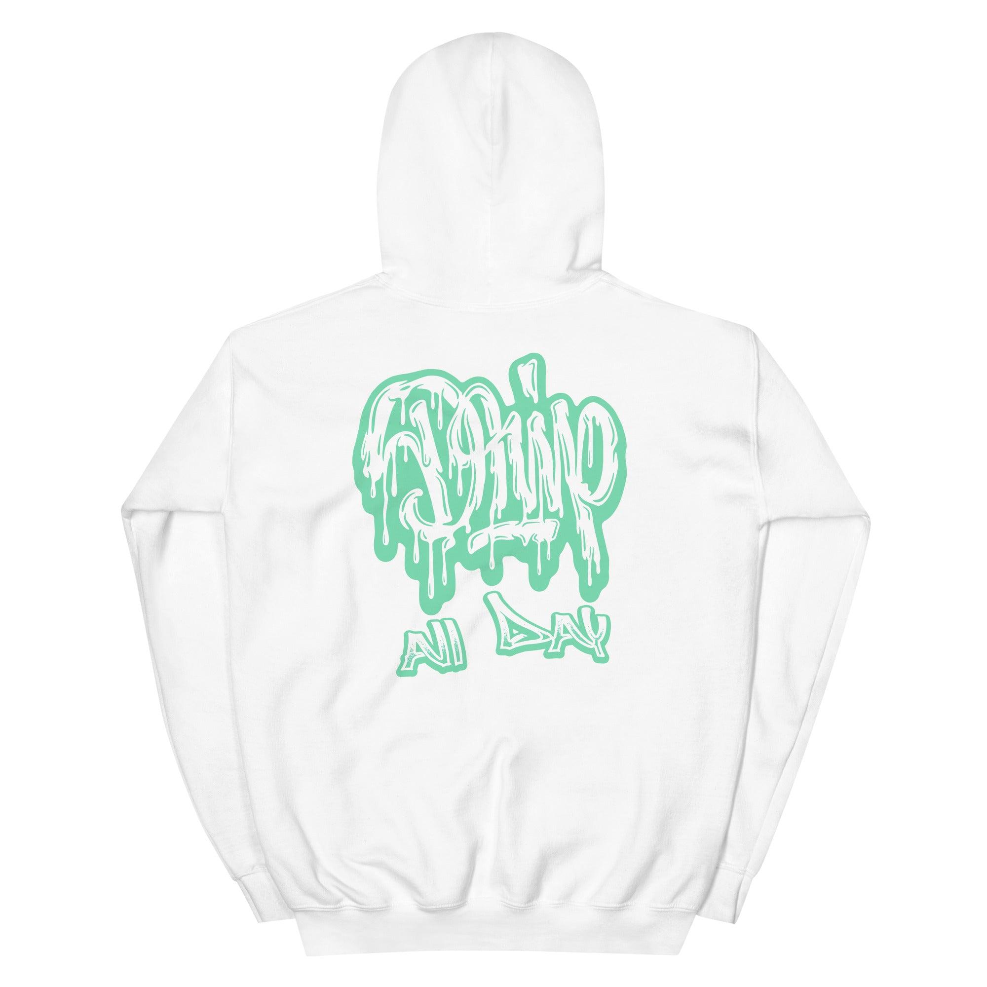 White Drip All Day Hoodie Nike Dunks Low Green Glow photo