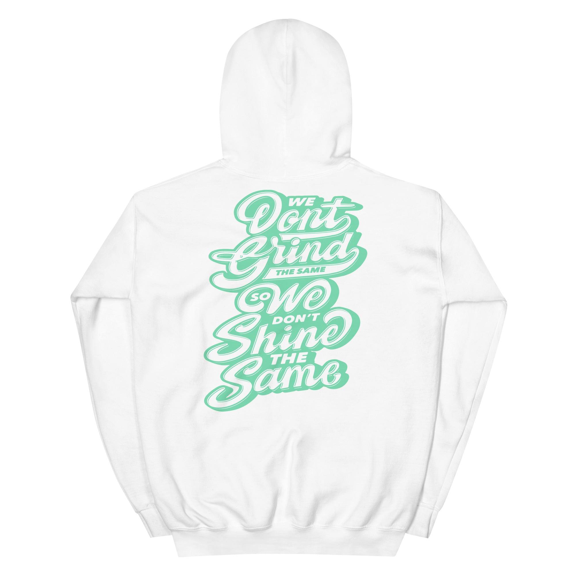 White We Don't Grind Hoodie Nike Dunks Low Green Glow photo