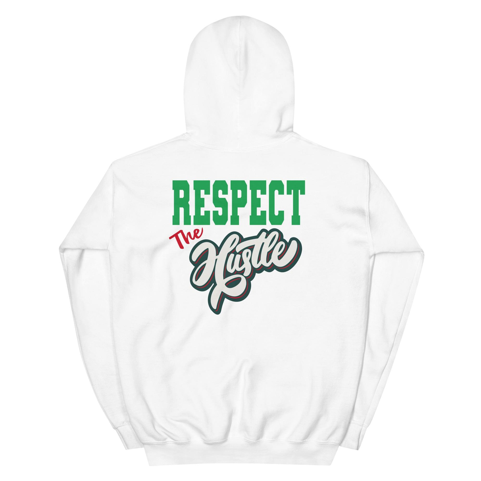White Respect The Hustle Hoodie AIR MAX 90 NORDIC CHRISTMAS photo