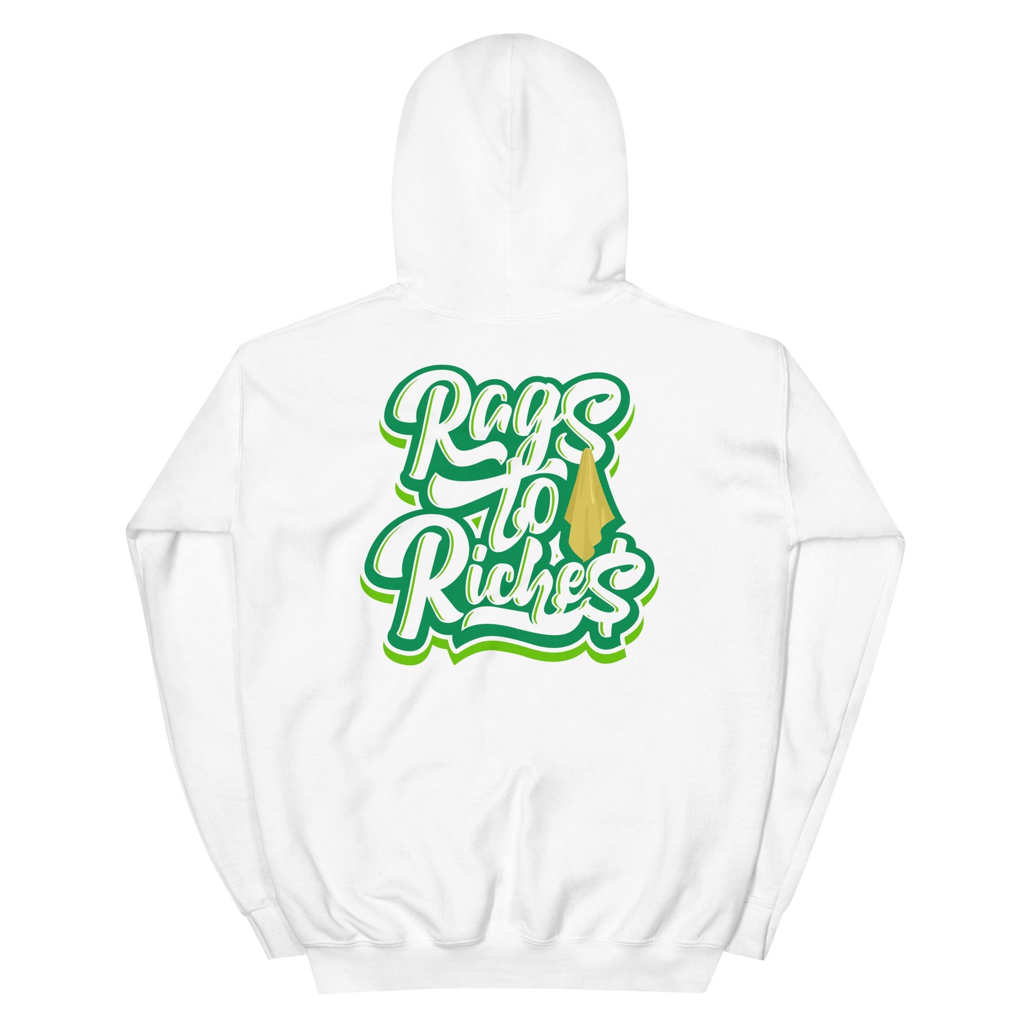 White Rags To Riches Hoodie Nike Air Max 90 St Patricks Day 2021 photo