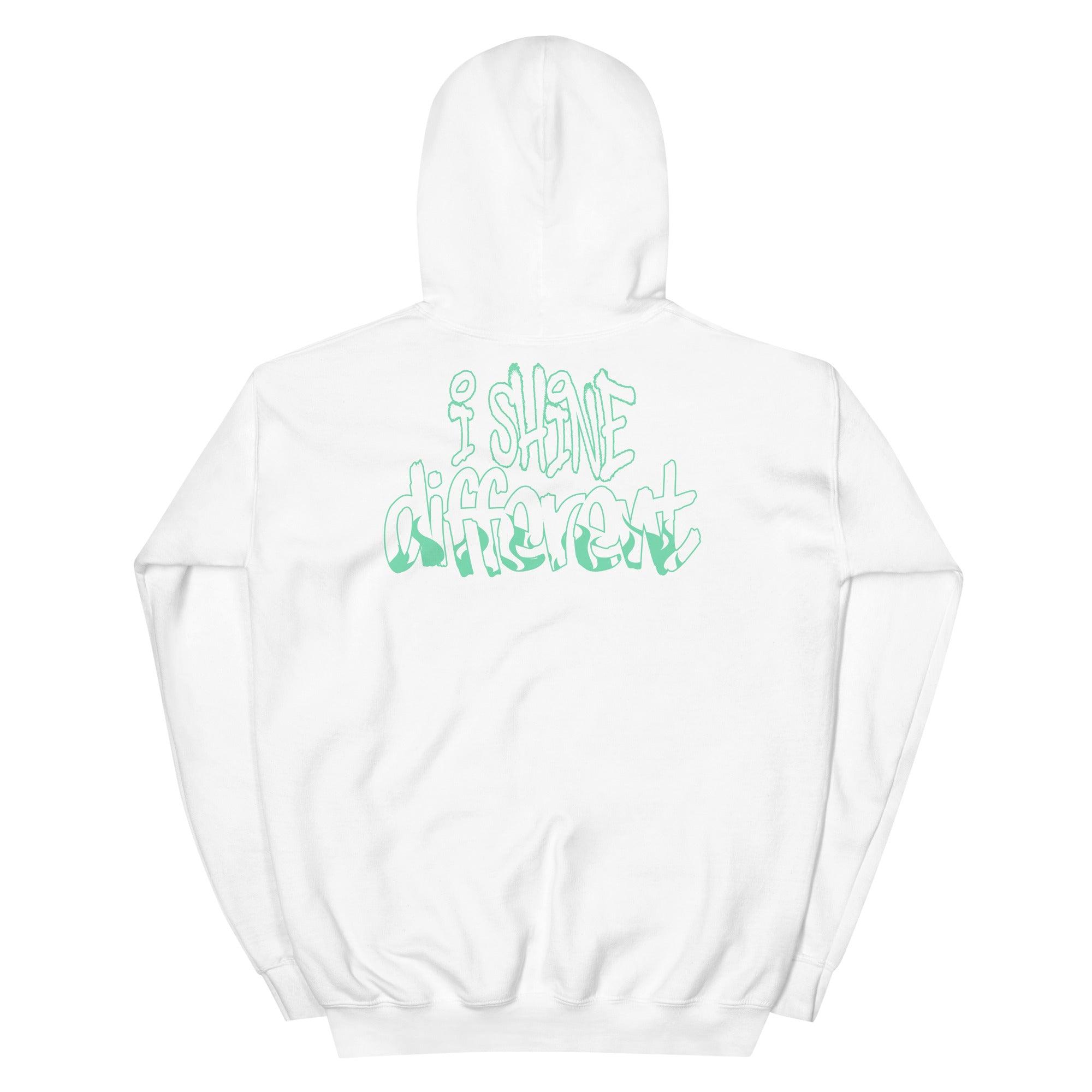 White Shine Different Hoodie Nike Dunks Low Green Glow photo