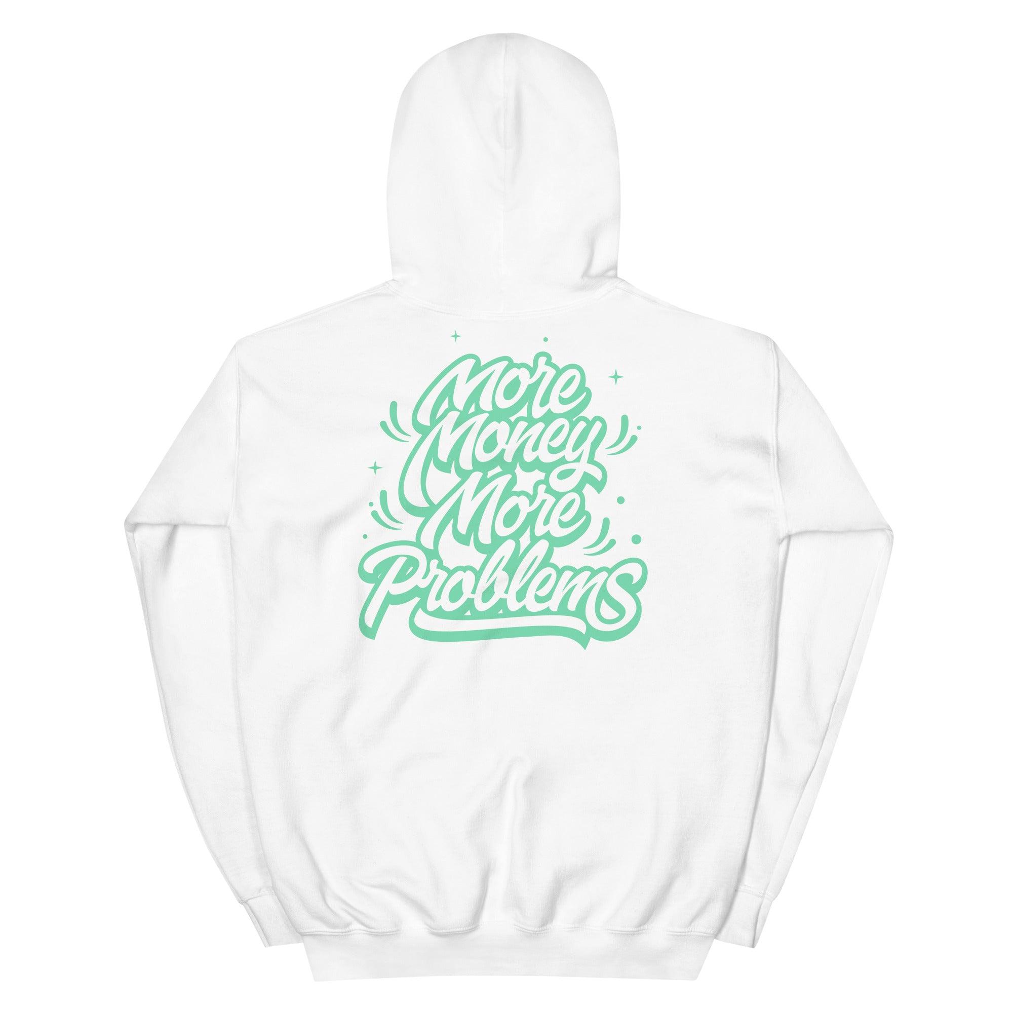 White More Money More Problems Hoodie Nike Dunk Low Green Glow photo