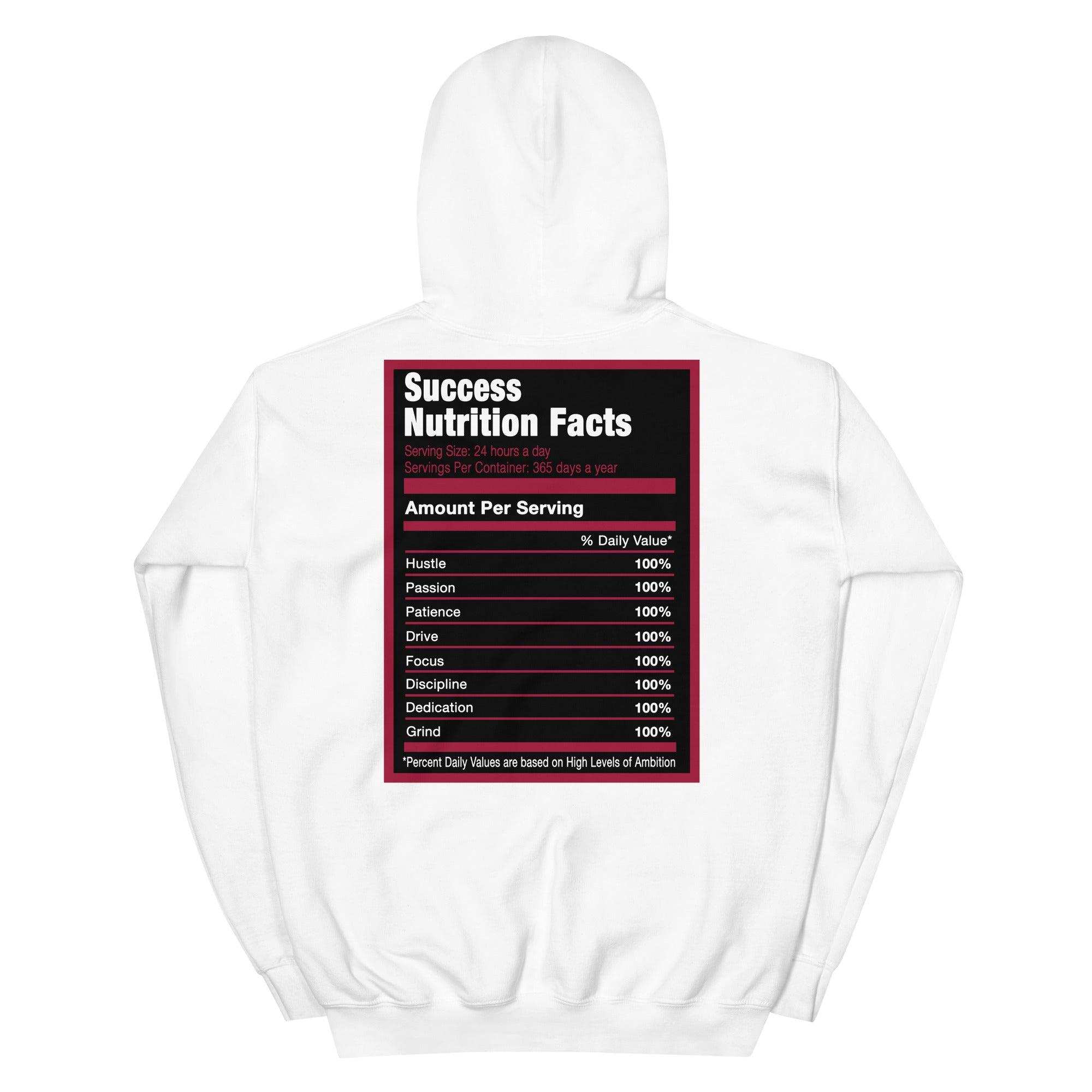 White Success Nutrition Facts Hoodie AJ 1 Patent Leather Bred Air photo