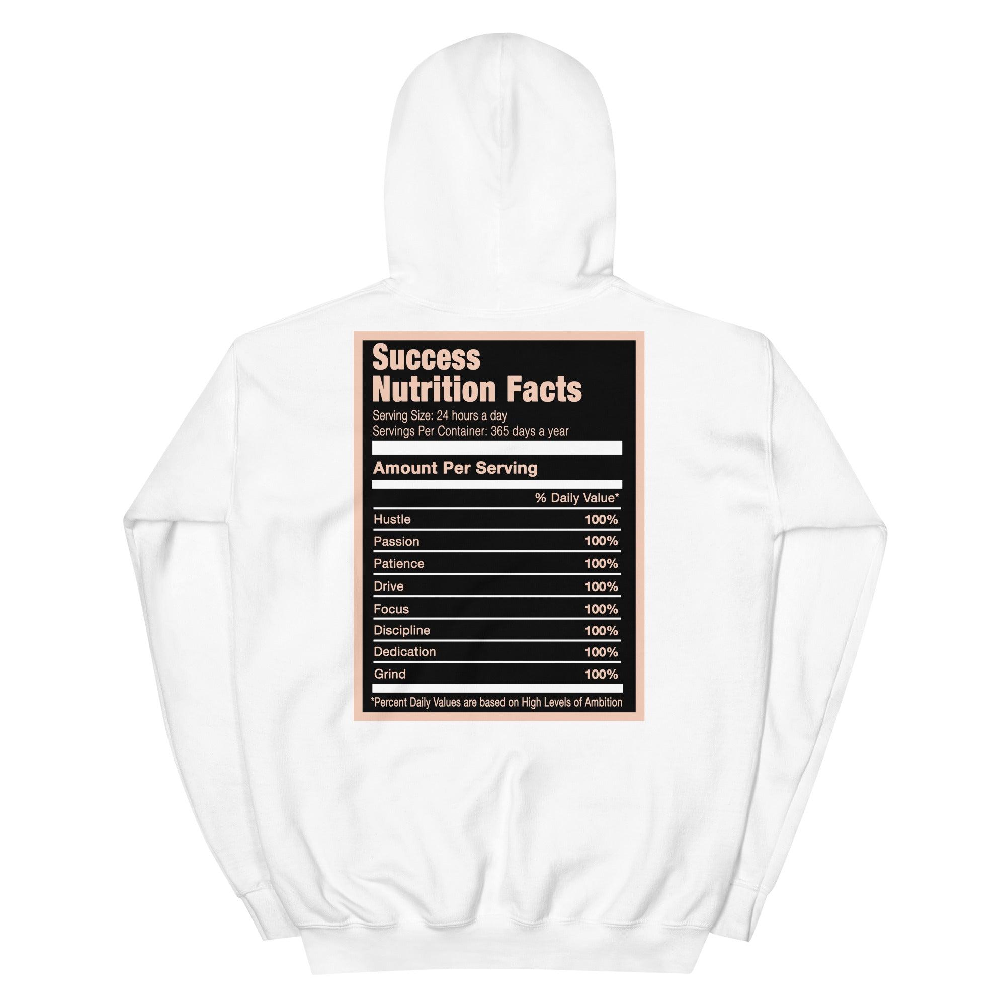 White Success Nutrition Hoodie AJ 11 Retro low Bleached Coral photo