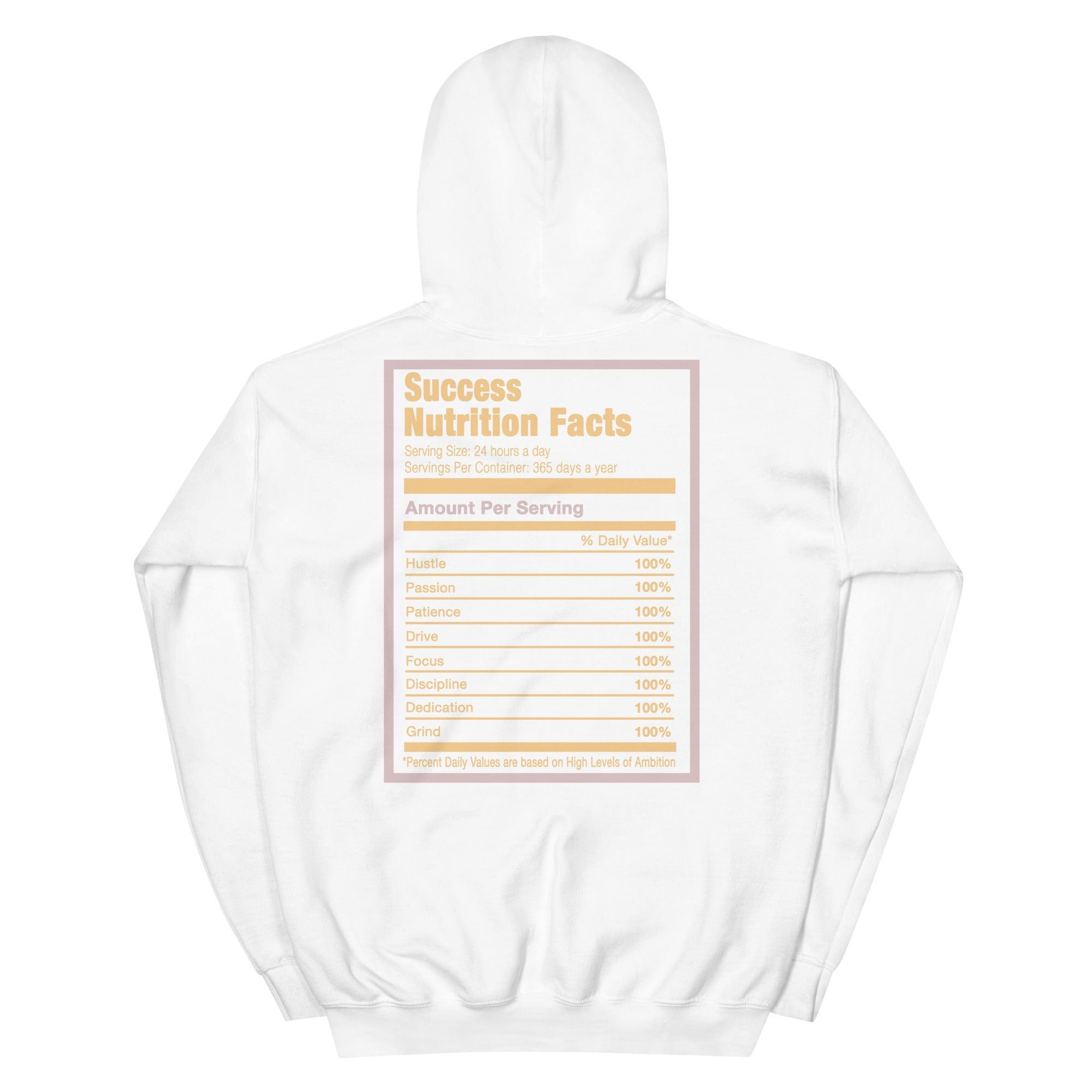 White Success Nutrition Facts Hoodie AJ 6 Gold Hoops photo