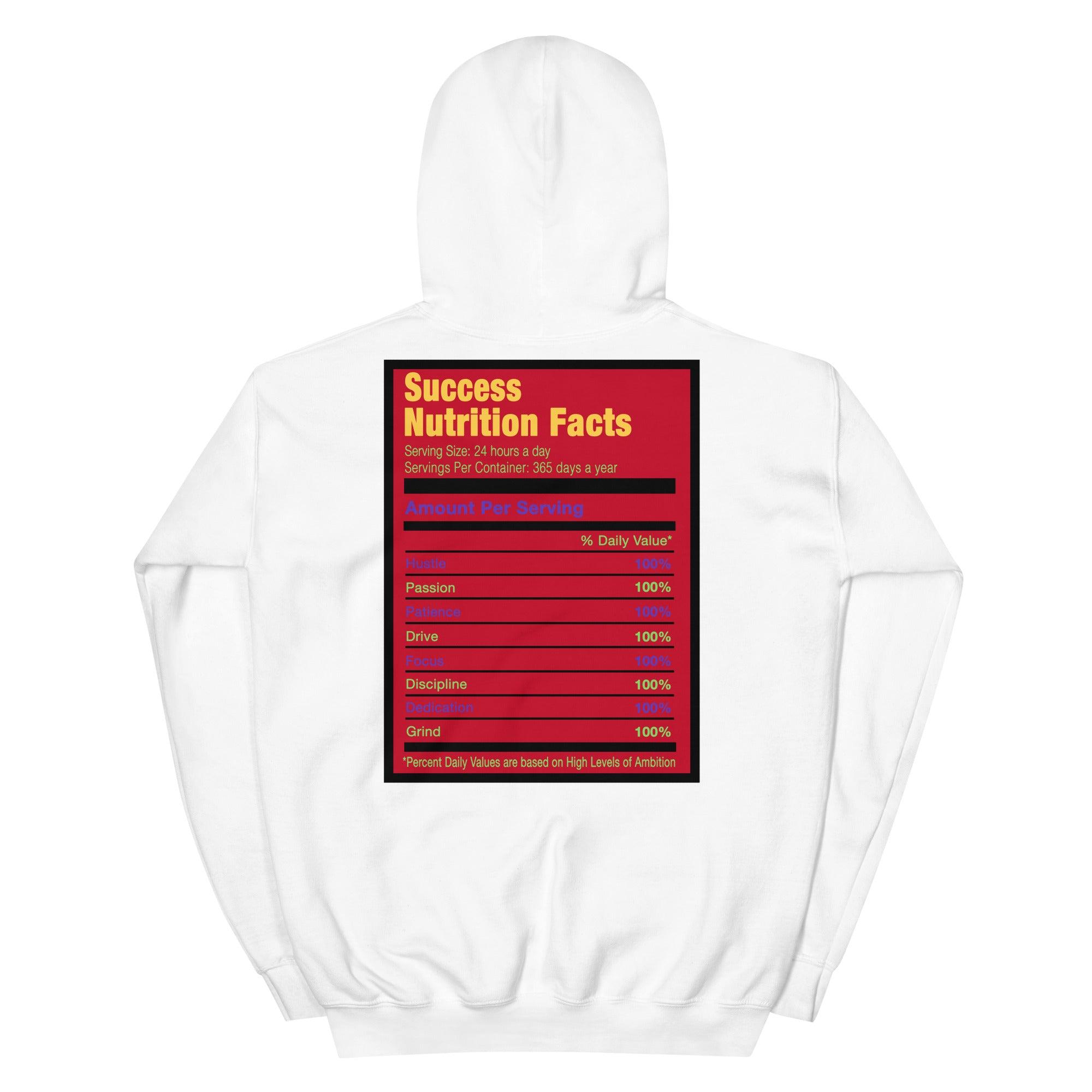 White Success Nutrition Facts Hoodie AJ 5 What The photo