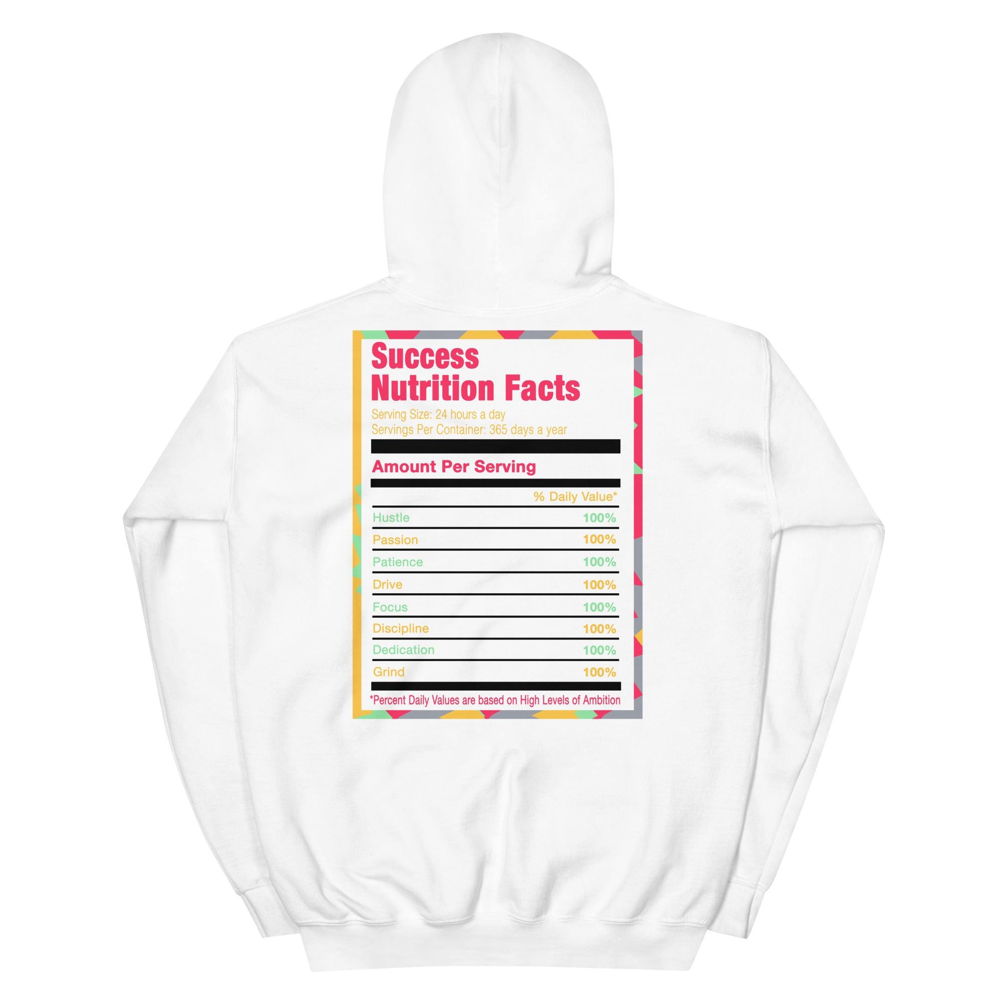 White Success Nutrition Facts Hoodie AJ 6 Hare photo