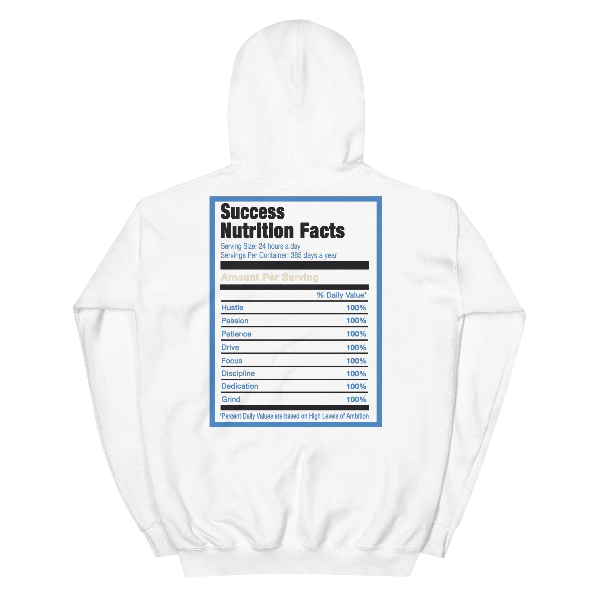 White Success Nutrition Hoodie AJ 1 High OG SP Fragment Design x Travis Scott photo