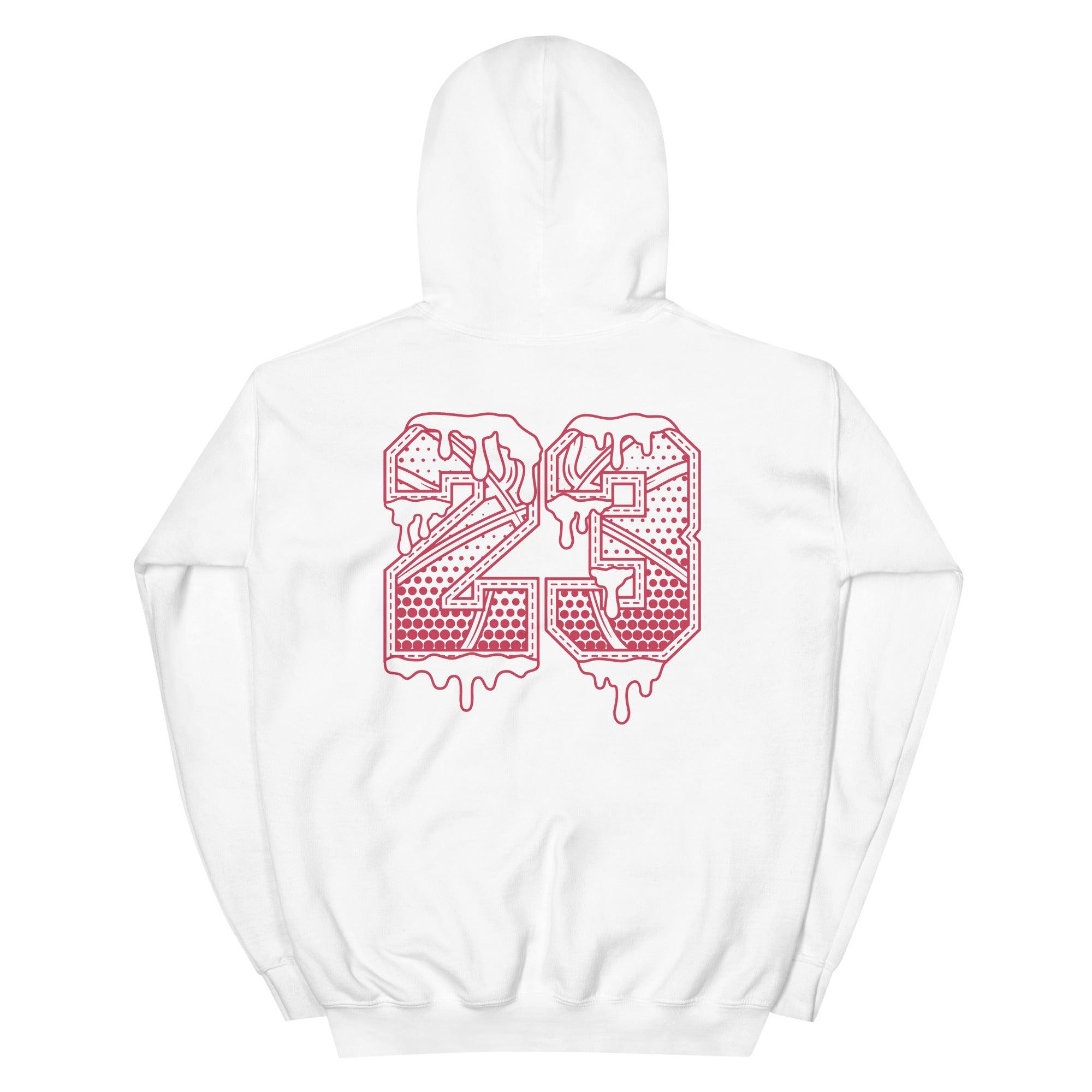 Number 23 Ball Hoodie Nike Dunk High Championship White Red photo