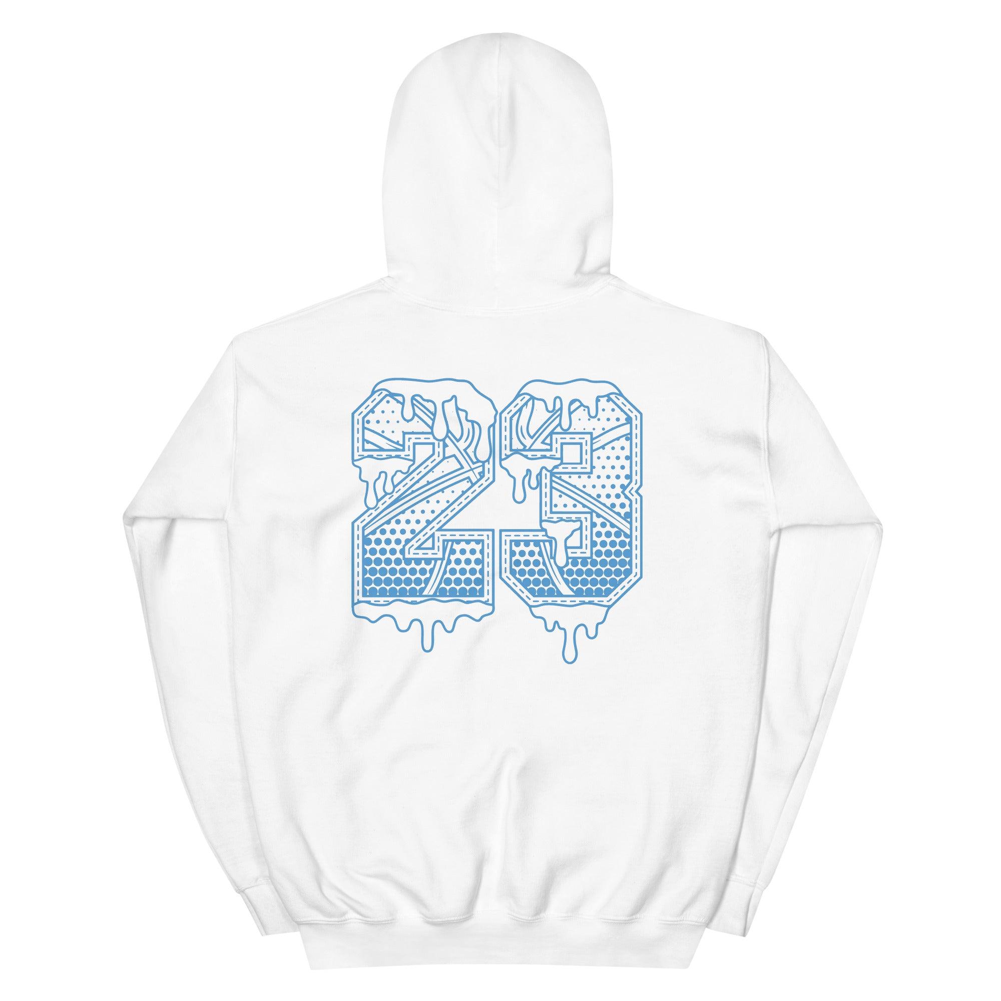 Number 23 Ball Hoodie Nike Air Force 1 High White University Blue photo