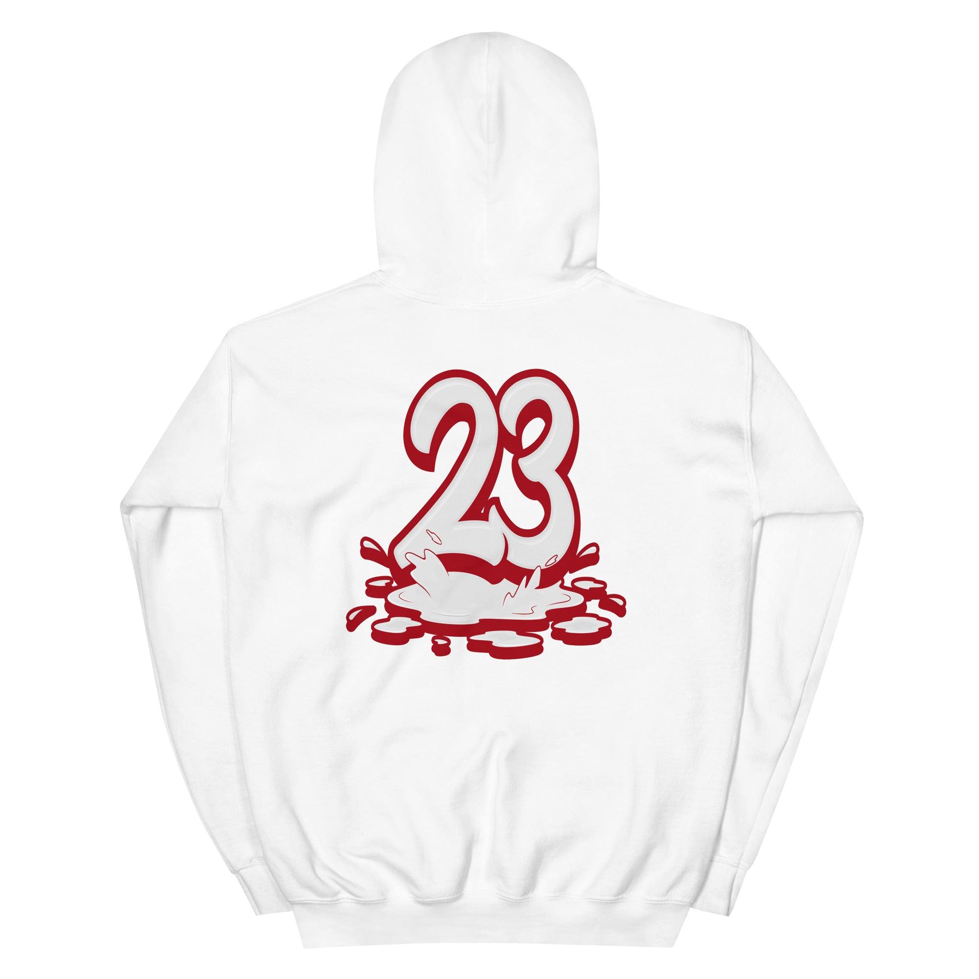 Number 23 Melting Hoodie Dunk Low Next Nature White Gym Red photo