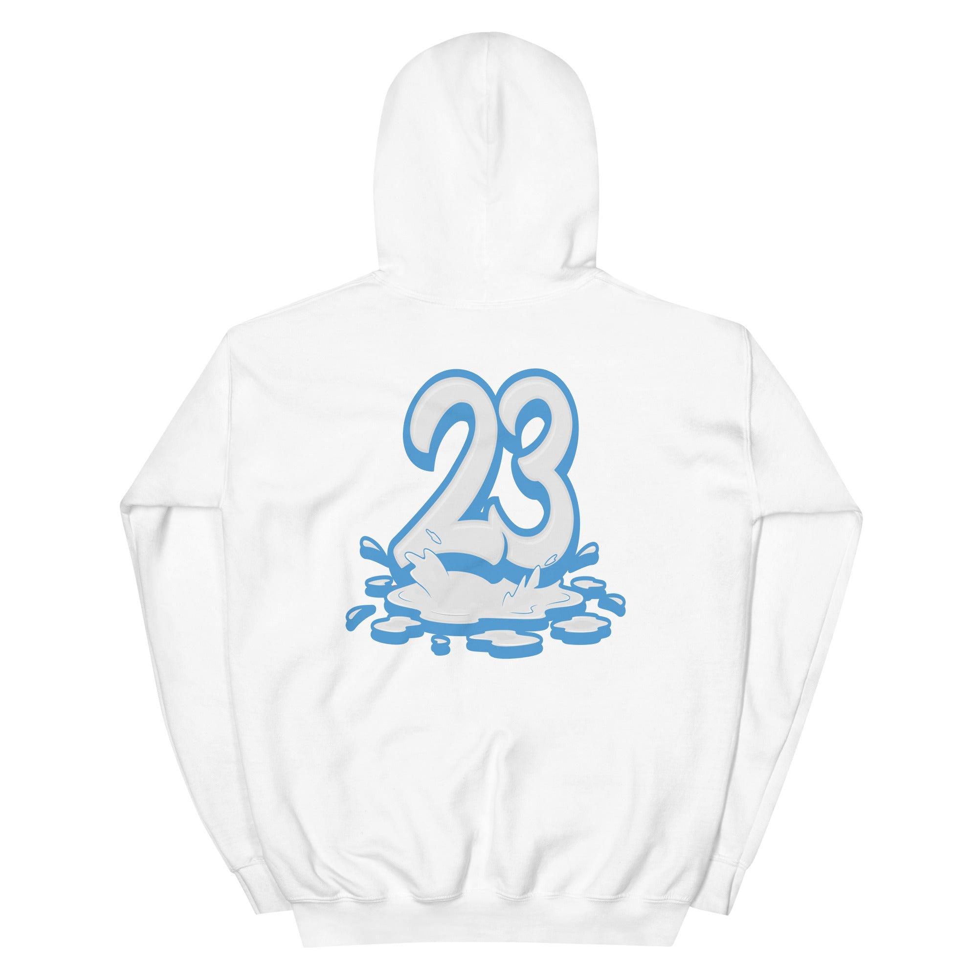 Number 23 Melting Hoodie Nike Air Force 1 High White University Blue photo