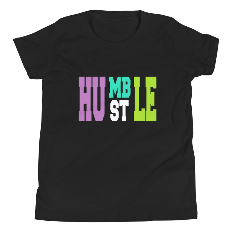 youth Humble Hustle Shirt AJ 1 Mid White Black Volt Green photo