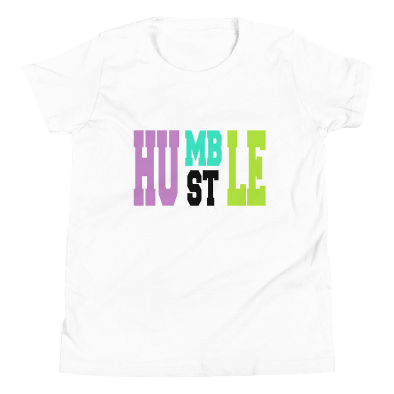 Humble Hustle Shirt AJ 1 Mid White Black Volt Green Sneakers photo