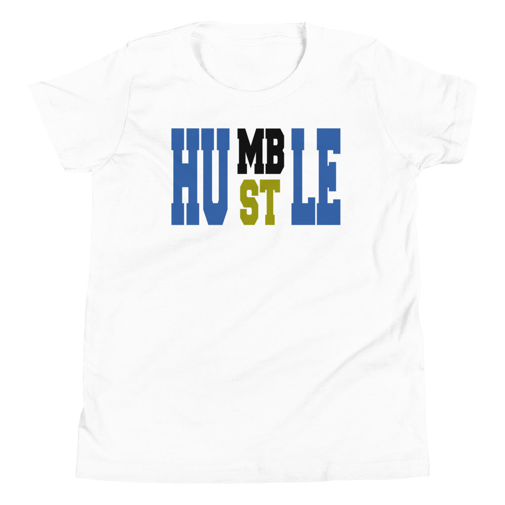 youth white Humble Hustle Shirt Nike Air Griffey Max 1 Varsity Royal 2021 photo