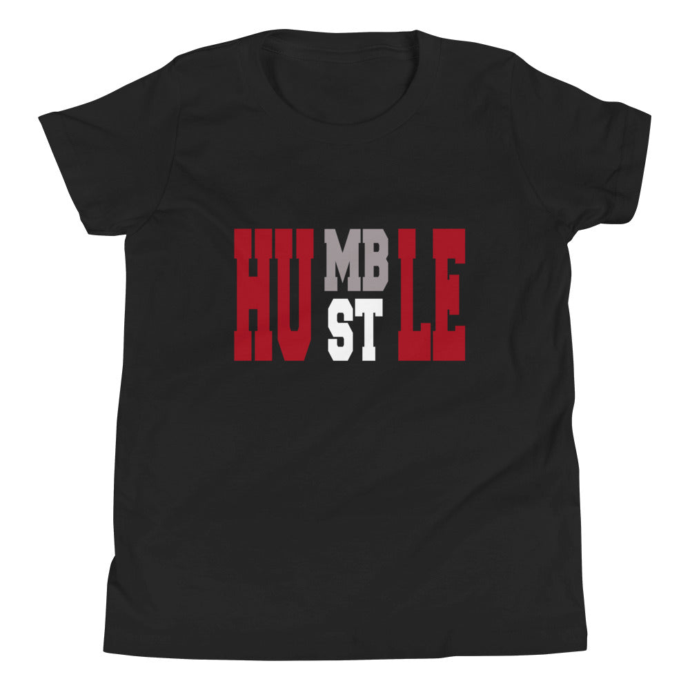 youth Humble Hustle Shirt Nike Dunk Low Retro Medium Grey Varsity Red UNLV photo