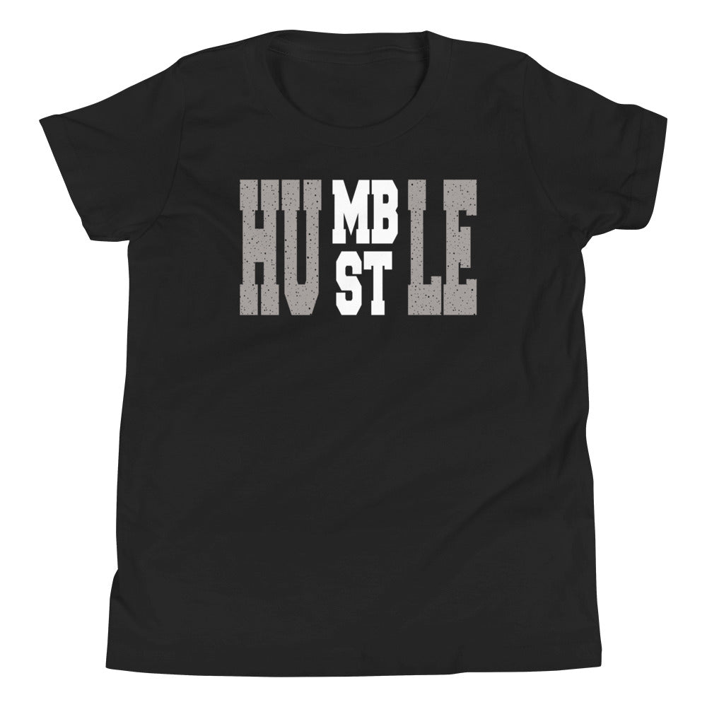 kids black Humble Hustle Shirt AJ 4 Retro White Oreo photo