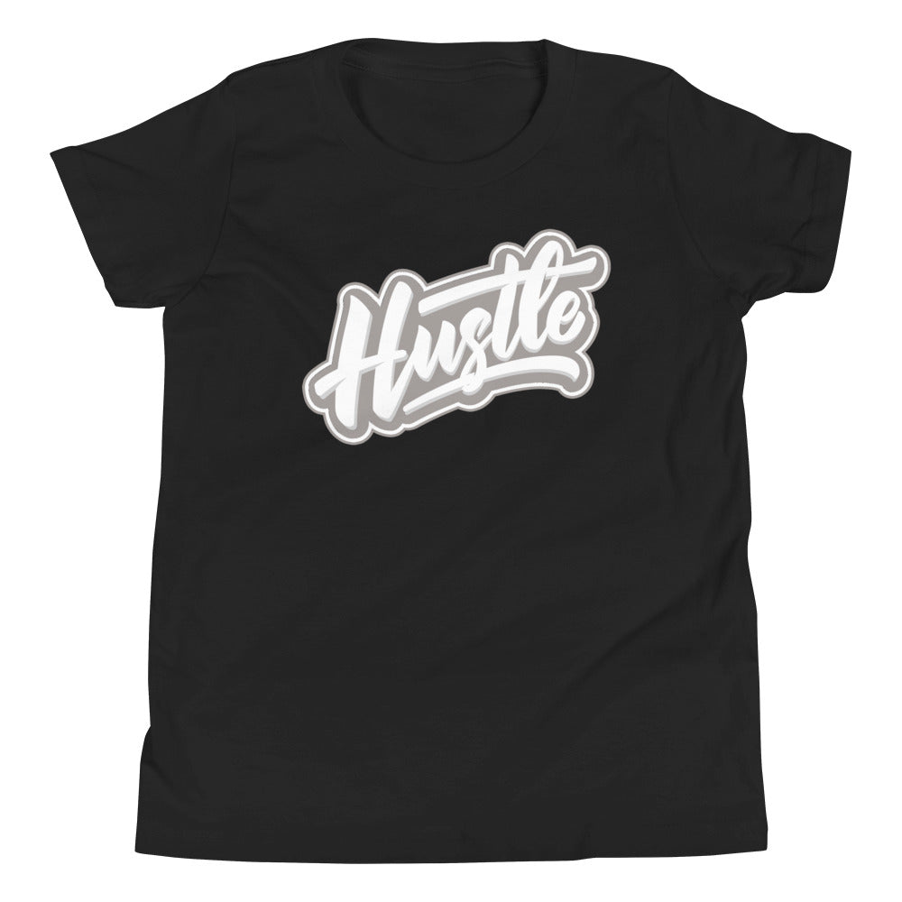 kids black Hustle Shirt AJ 4 Retro White Oreo photo