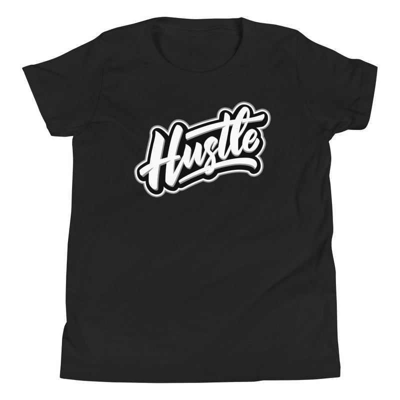 kids Hustle Shirt AJ 1 Low Black White Grey photo