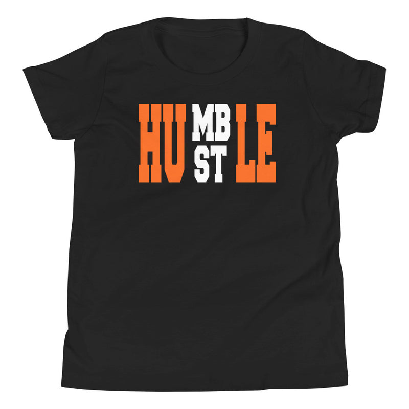 youth Humble Hustle Shirt AJ 1 High OG Electro Orange photo
