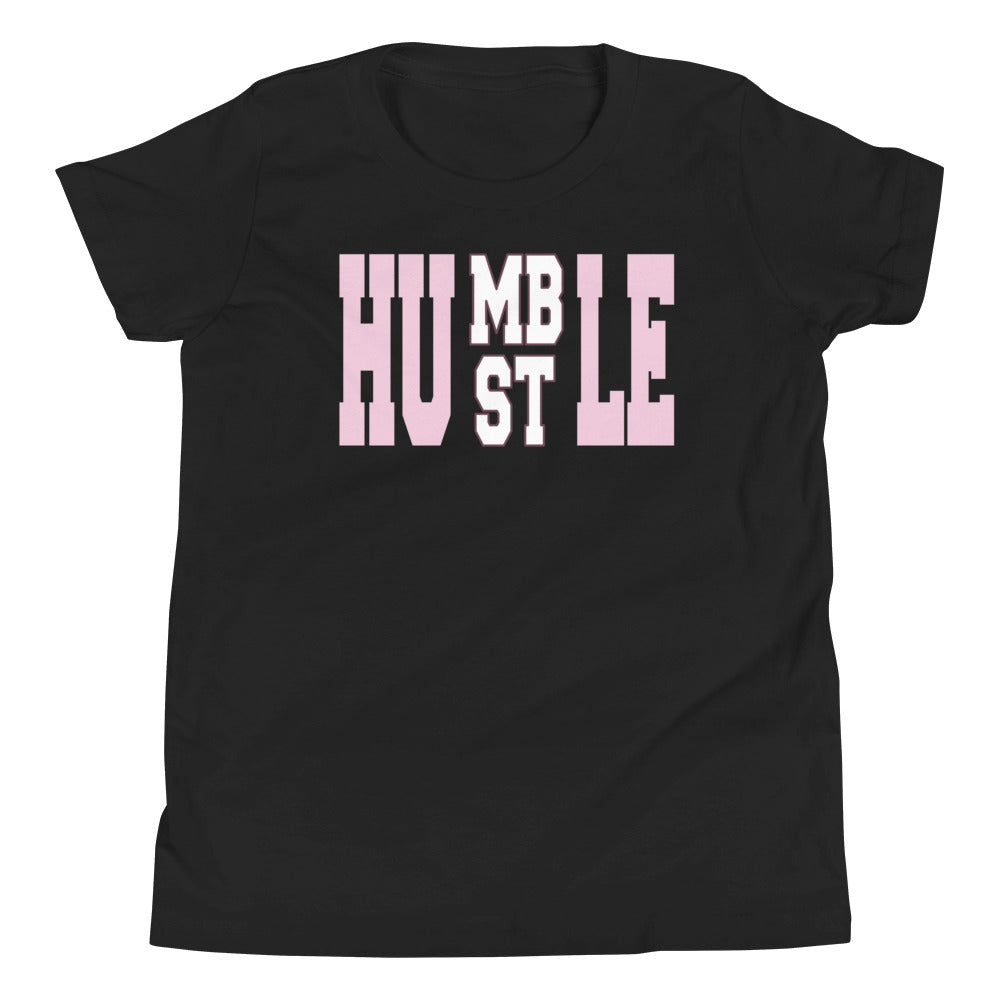 kids Humble Hustle Shirt Nike Dunk Low Pink Red White GS photo