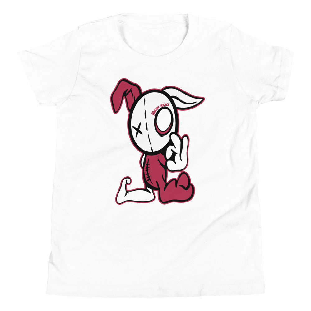 youth white Rugged Rabbit Shirt AJ 13s Retro Low Very Berry GS photo