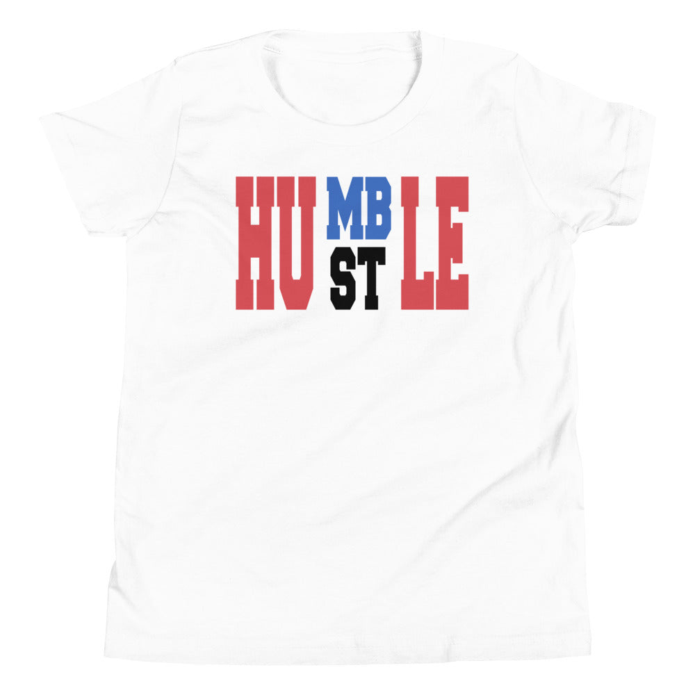 kids white Humble Hustle Shirt Nike Dunk High Knicks photo