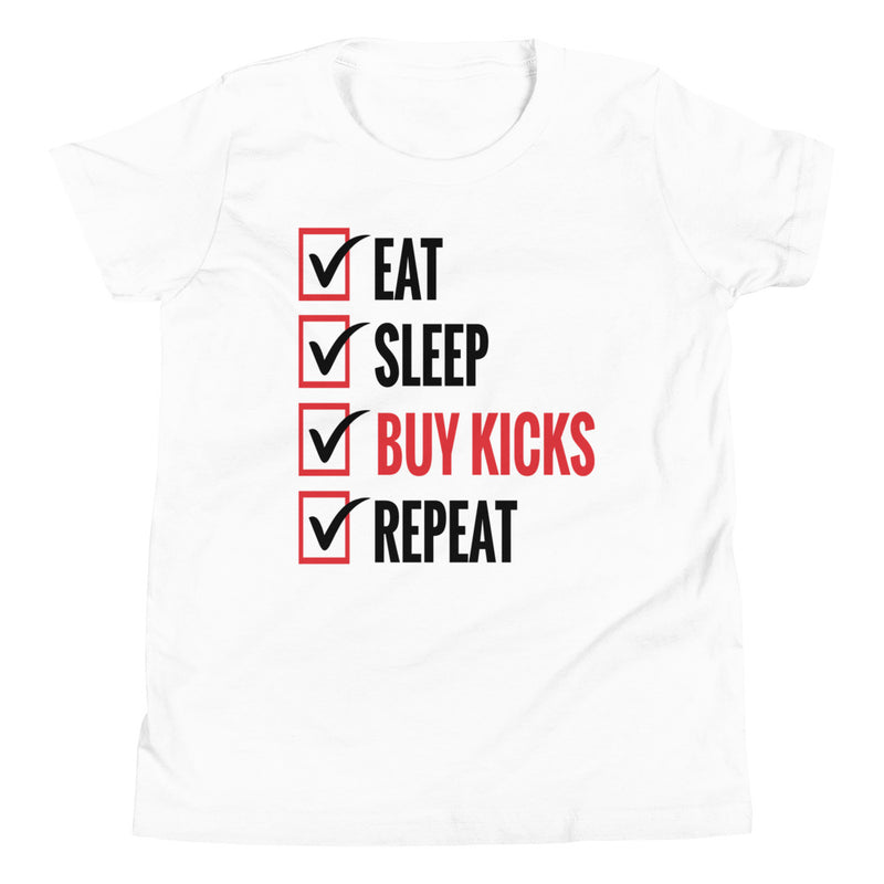 kids white Eat Sleep Kicks Shirt Nike Court Borough Low 2 University Red photo