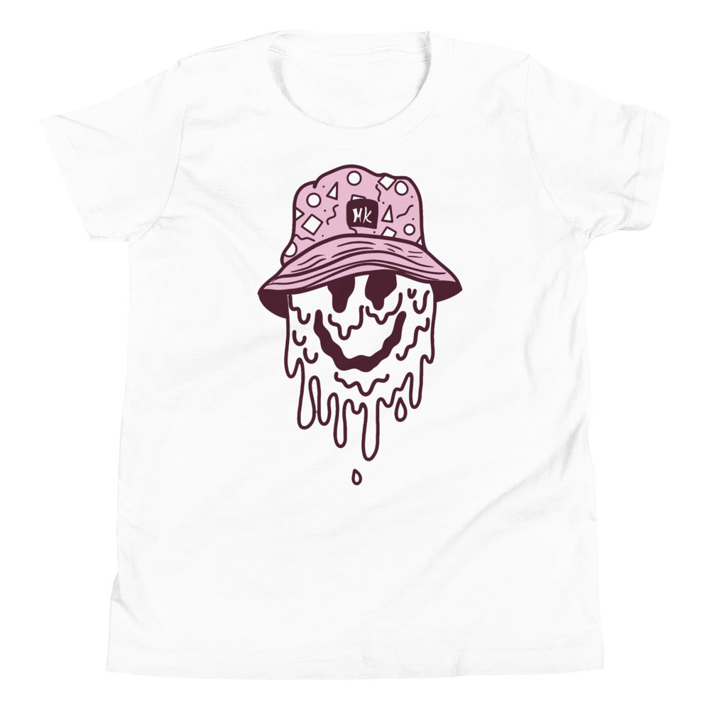 youth Drippy Dude Shirt Dunks Low Pink Red White GS photo